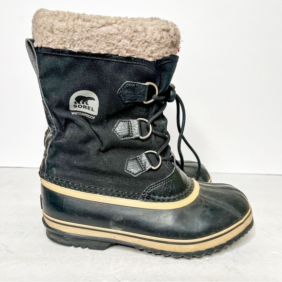 Sorel Yoot PAC 1964 Caribou Black Winter Snow Boots Insulated Waterproof Size 6 - Picture 2 of 7
